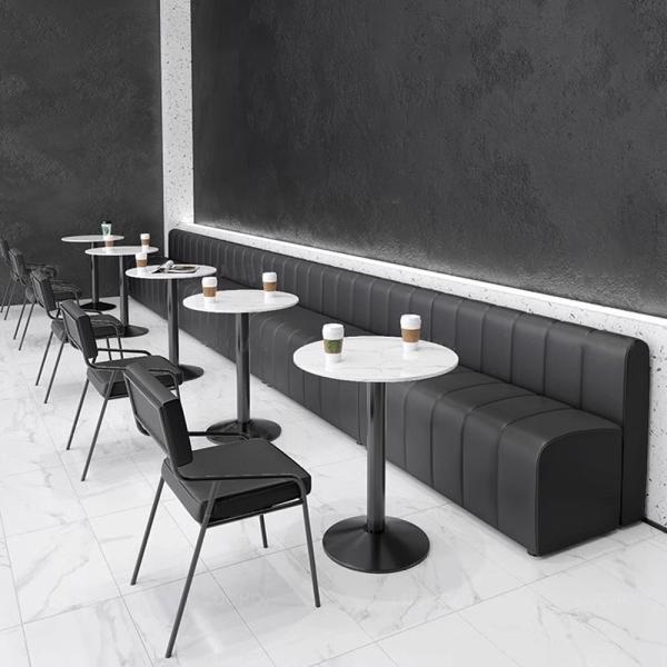 MuXing Polstersessel, Restaurantstuhl, Caféstuhl, Lounge-Sessel, Modernes Design mit vertikalen Steppmuster, Komfortable Polsterung
