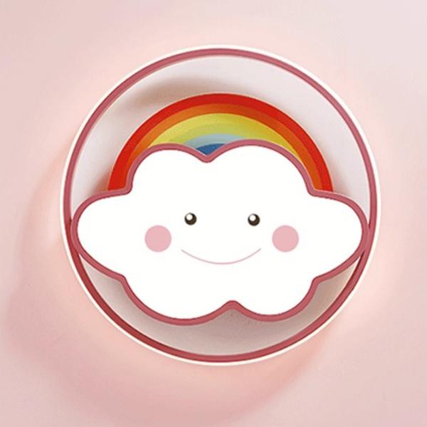 Muxing Lampe Kinderzimmerlampe LED-Lampe Schlafzimmerlampe Einbauleuchte Deckenlampe Drei Lichtfarben 50cm B：Regenbogen-Wolken-Lampe /CHYDD/
