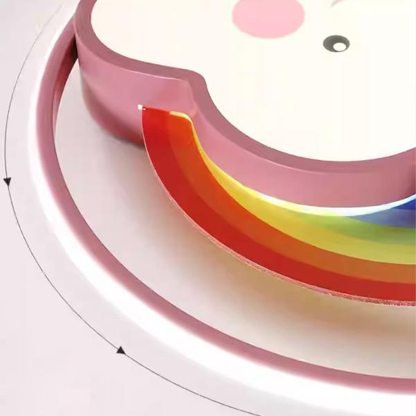 Muxing Lampe Kinderzimmerlampe LED-Lampe Schlafzimmerlampe Einbauleuchte Deckenlampe Drei Lichtfarben 50cm B：Regenbogen-Wolken-Lampe /CHYDD/