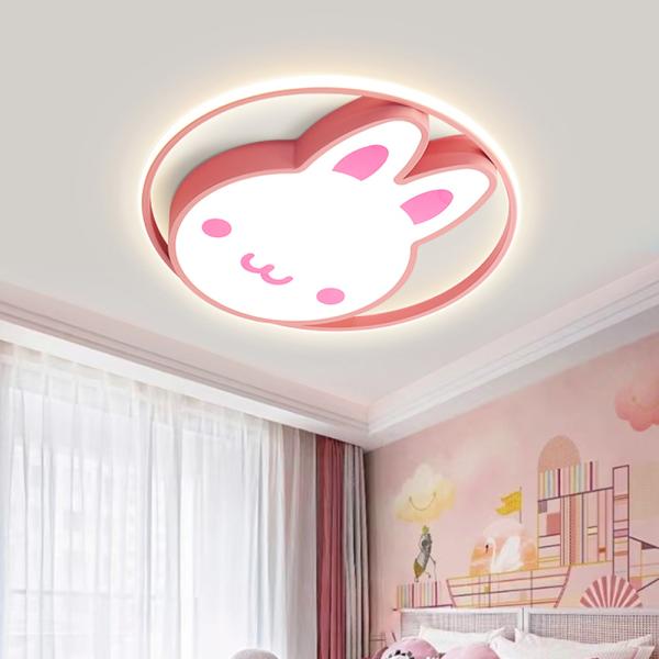 Muxing Lampe Kinderzimmerlampe LED-Lampe Augenschonlampe Schlafzimmerlampe Einbauleuchte Deckenlampe Drei Lichtfarben 50cm D：Hasenlampe /TZTZD/