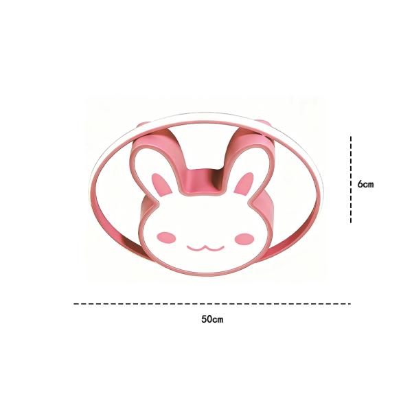 Muxing Lampe Kinderzimmerlampe LED-Lampe Augenschonlampe Schlafzimmerlampe Einbauleuchte Deckenlampe Drei Lichtfarben 50cm D：Hasenlampe /TZTZD/