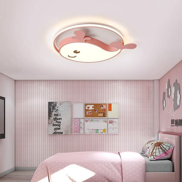 Muxing Lampe Kinderzimmerlampe LED-Lampe Augenschonlampe Schlafzimmerlampe Einbauleuchte Deckenlampe Dreifarben-Weißlicht 50cm A：Delfinlampe /HTDTH/