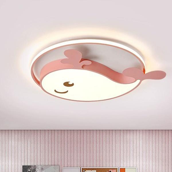 Muxing Lampe Kinderzimmerlampe LED-Lampe Augenschonlampe Schlafzimmerlampe Einbauleuchte Deckenlampe Dreifarben-Weißlicht 50cm A：Delfinlampe /HTDTH/