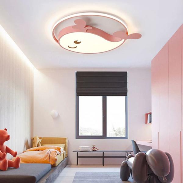 Muxing Lampe Kinderzimmerlampe LED-Lampe Augenschonlampe Schlafzimmerlampe Einbauleuchte Deckenlampe Dreifarben-Weißlicht 50cm A：Delfinlampe /HTDTH/