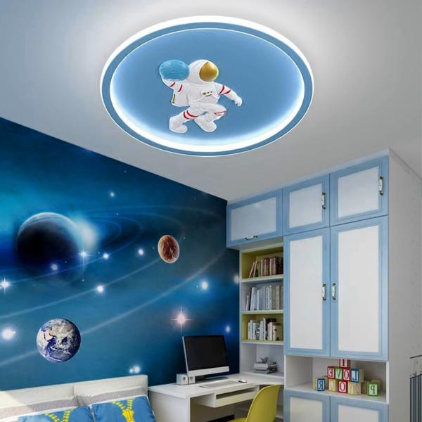 Muxing Lampe Kinderzimmerlampe LED-Lampe Augenschonlampe Schlafzimmerlampe Einbauleuchte Deckenlampe Drei Lichtfarben 50cm E：Astronautenlampe /YHYDY/