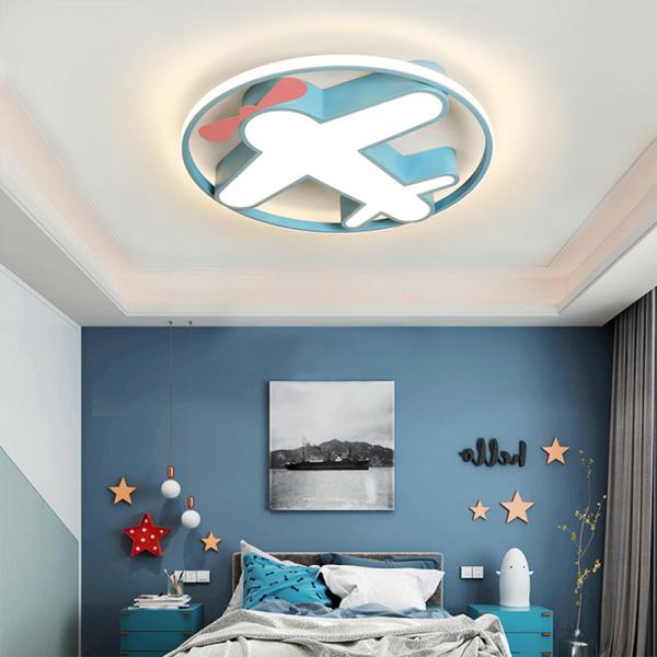 Muxing Lampe Kinderzimmerlampe LED-Lampe Augenschonlampe Schlafzimmerlampe Einbauleuchte Deckenlampe Drei Lichtfarben 60cm C：Flugzeuglampe /FJFJD/