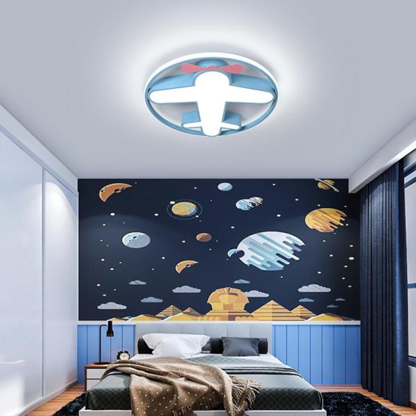 Muxing Lampe Kinderzimmerlampe LED-Lampe Augenschonlampe Schlafzimmerlampe Einbauleuchte Deckenlampe Drei Lichtfarben 60cm C：Flugzeuglampe /FJFJD/