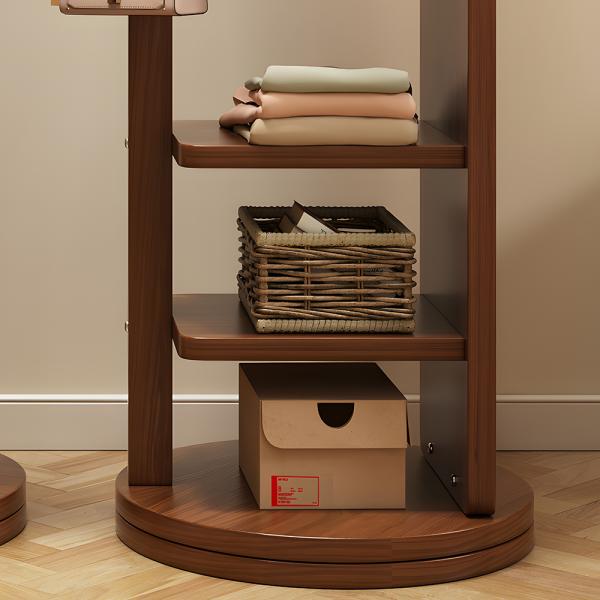 Muxing Dreh-Vollspiegel Standspiegel Umkleidespiegel Kleiderspiegel Vollspiegel Spiegel mit Garderobe
