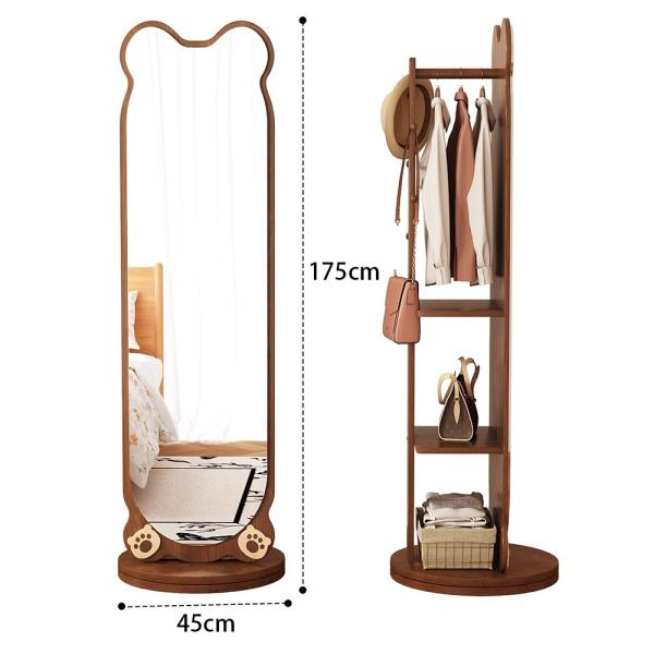 Muxing Ganzkörperspiegel Bären Standspiegel Ankleidespiegel Standspiegel Schlafzimmer Spiegel Standspiegel mit Kleiderständer 175cm /ZSXXJ7/