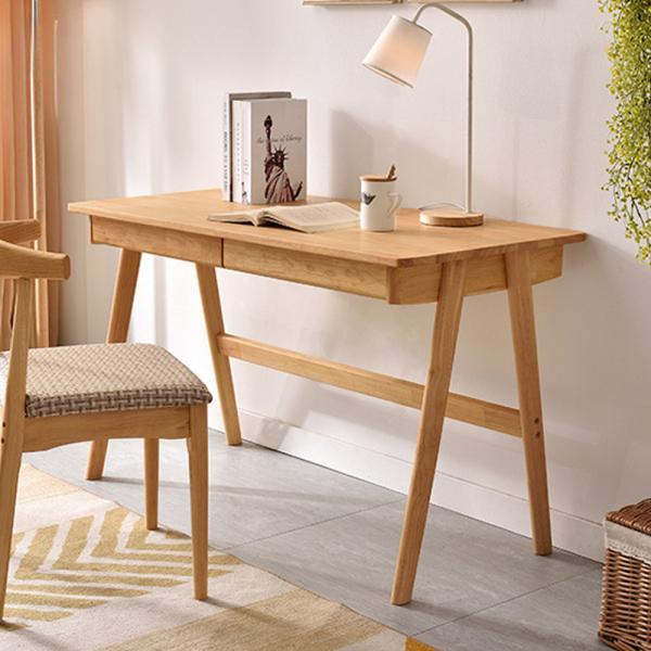 Muxing Tisch Computertisch PC Tisch Schreibtisch Bürotisch Lernschreibtisch Weiß/Holzfarbe