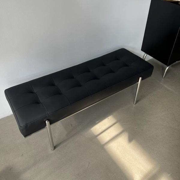 Muxing Schuhhocker Sitzbank Schuhbank für den Eingangsbereich Sofabank Relaxhocker Schwarz 120*43*40cm 【HXD6499-HEI】