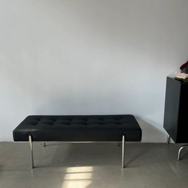 Muxing Schuhhocker Sitzbank Schuhbank für den Eingangsbereich Sofabank Relaxhocker Schwarz 120*43*40cm 【HXD6499-HEI】