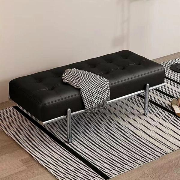 Muxing Schuhhocker Sitzbank Schuhbank für den Eingangsbereich Sofabank Relaxhocker Schwarz 120*43*40cm 【HXD6499-HEI】