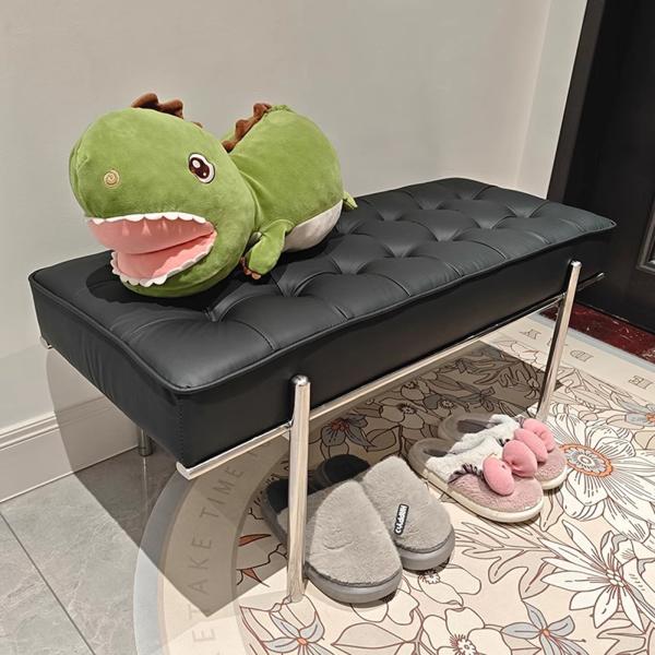 Muxing Schuhhocker Sitzbank Schuhbank für den Eingangsbereich Sofabank Relaxhocker Schwarz 120*43*40cm 【HXD6499-HEI】
